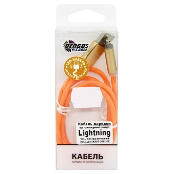 Dengos Lightning Charging & Sync Orange Cable 1 - buy, prices for - photo 1