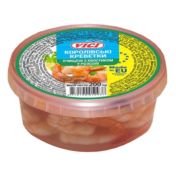 Vici Peeled King's Shrimps with Tail in Brine 31/40 200g - buy, prices for Tavria V - photo 1