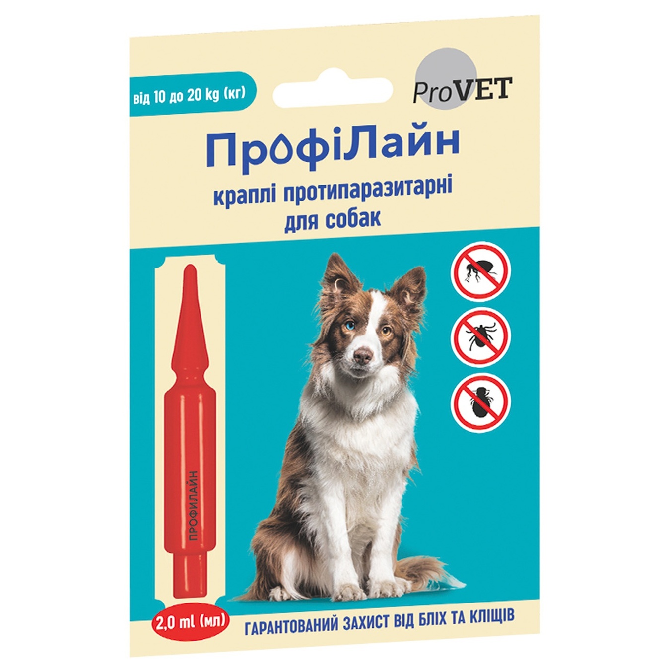

Капли противопаразитарные Природа Профилайн для собак 10-20кг 1шт.х2мл