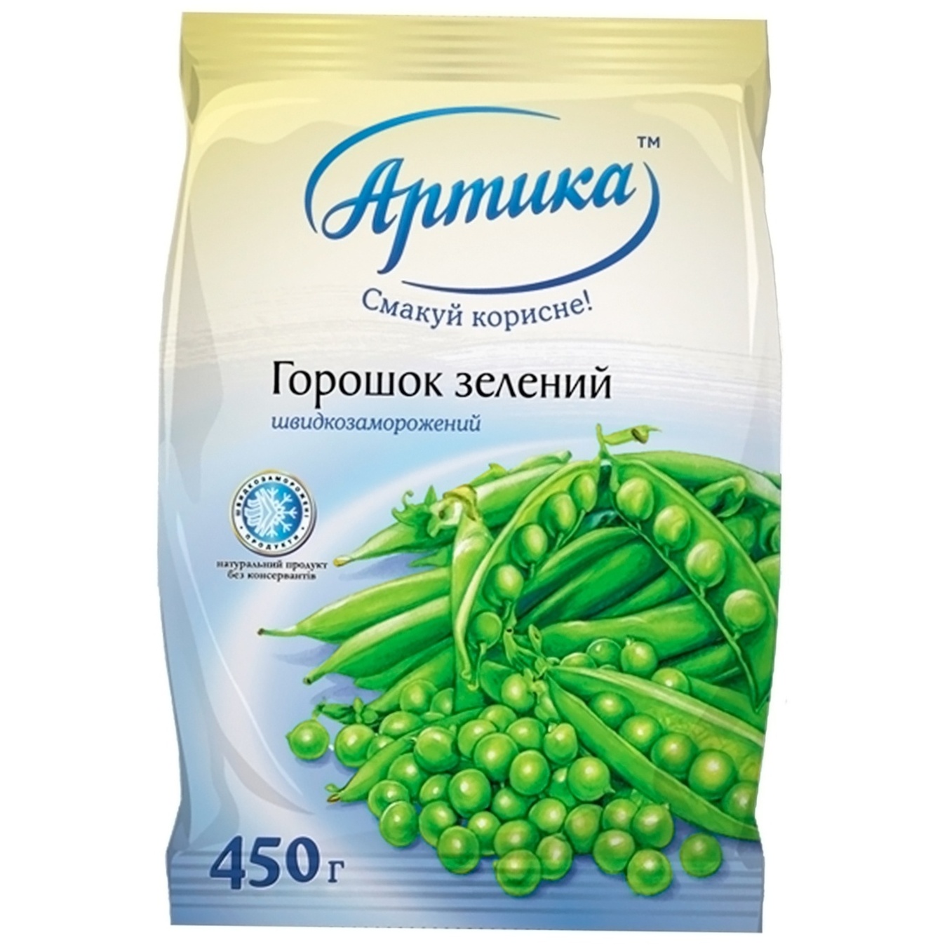 

Горошек зеленый Артика замороженный 450г