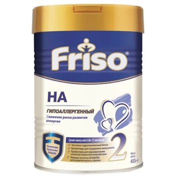 Суха суміш Friso HA 2 для дітей від 6 до 12 місяців з ризиком розвитку харчової алергії 400г