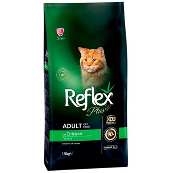 Reflex Plus Adult сухий корм для котів 15 кг - курка - купить, цены на MasterZoo - фото 1