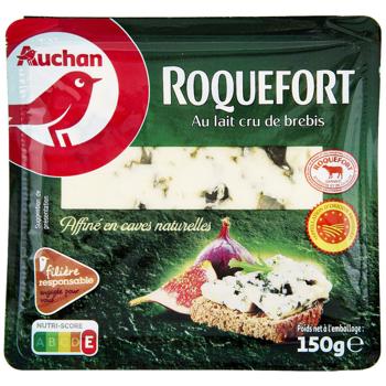 Сир Auchan Roquefort 52% 150г