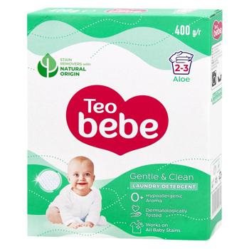 Стиральный порошок для детской одежды Teo Bebe Gentle&Clean Алоэ 400г - купить, цены на MasterZoo - фото 1