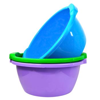 Таз Werk Незабудка пластиковий в асотименті 9л - купити, ціни на Ідеал - фото 1