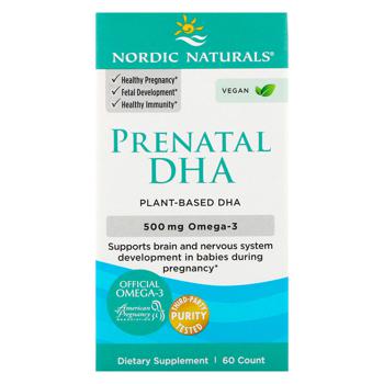 Nordic Naturals, Prenatal DHA, 500 mg, 60 Soft Gels - купить, цены на Biotus - фото 3