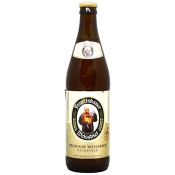 Пиво Franziskaner Hefe Weissbier светлое нефильтрованное 5% 0,5л - купить, цены на NOVUS - фото 1