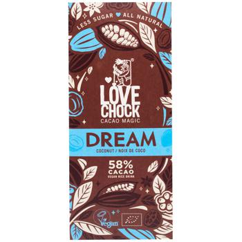 Lovechock Dream Organic Vegan Chocolate with Coconut 58% 70g