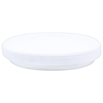 Single-section Disposable White Plate 205mm 50pcs