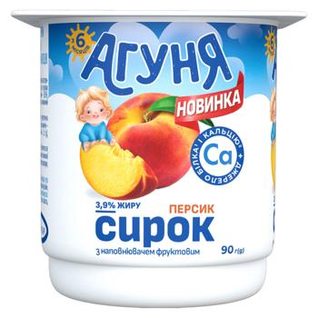 Agunya Peach Curd Cheese 3.9% 90g - buy, prices for Torba - photo 1
