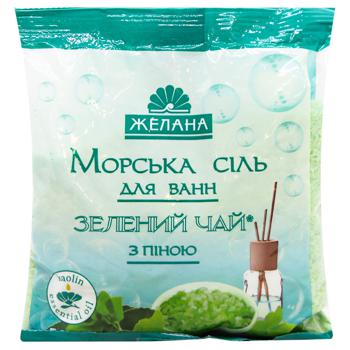 Морська сіль для ванн Желана Зелений чай з піною і коаліном 500г - купити, ціни на КОСМОС - фото 1