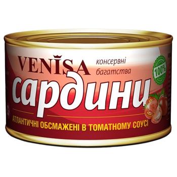 Venisa Atlantic Sardines Fried in Tomato Sauce 240g - buy, prices for Chudo Market - photo 1