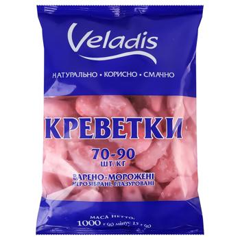 Креветки Veladis неразобранные глазированные варено-мороженные 70/90 1кг - купить, цены на Идеал - фото 2