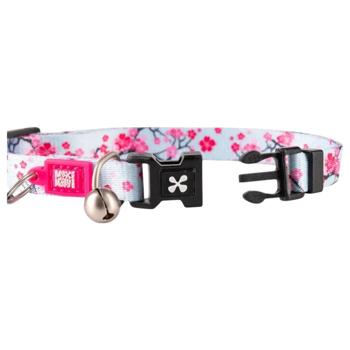 Нашийник для котів Max and Molly Smart ID One Size поліестер з QR-кодом 22-35см / 10мм з принтом цвітіння вишні - купити, ціни на MasterZoo - фото 2