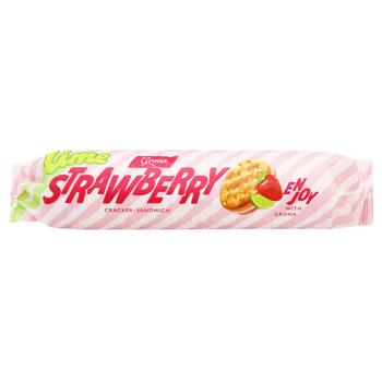 Grona Strawberry Lime Filled Cracker Sandwich 195g - buy, prices for - photo 1