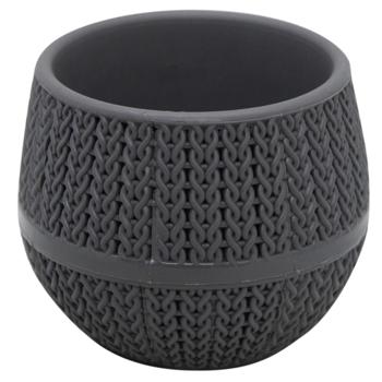 Amasra Anthracite Round Flower Pot 130ml