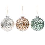 Actuel Embossing Christmas Tree Ball 8cm in assortment