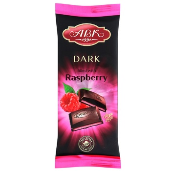 Chocolate black Avk raspberry 90g Ukraine - buy, prices for NOVUS - photo 1