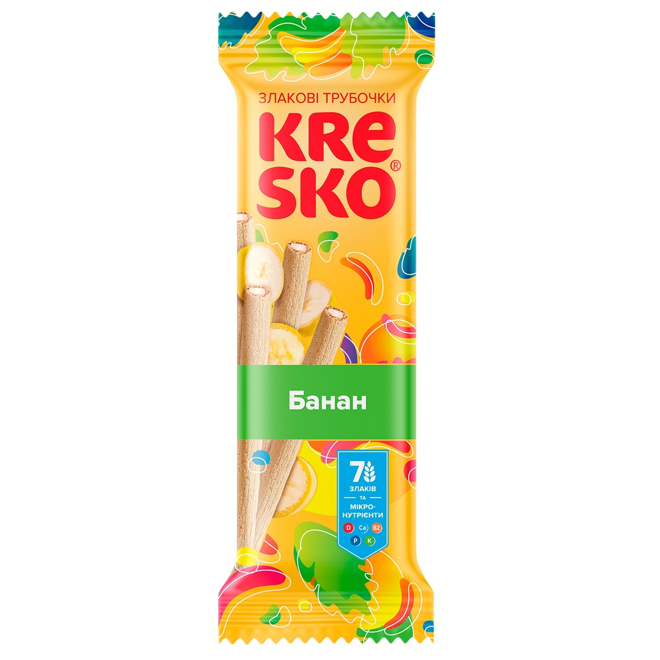 

Трубочки хрустящие АВК Kresko банан 40г