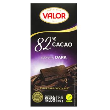 Valor Dark Chocolate 82% 100g - buy, prices for NOVUS - photo 1
