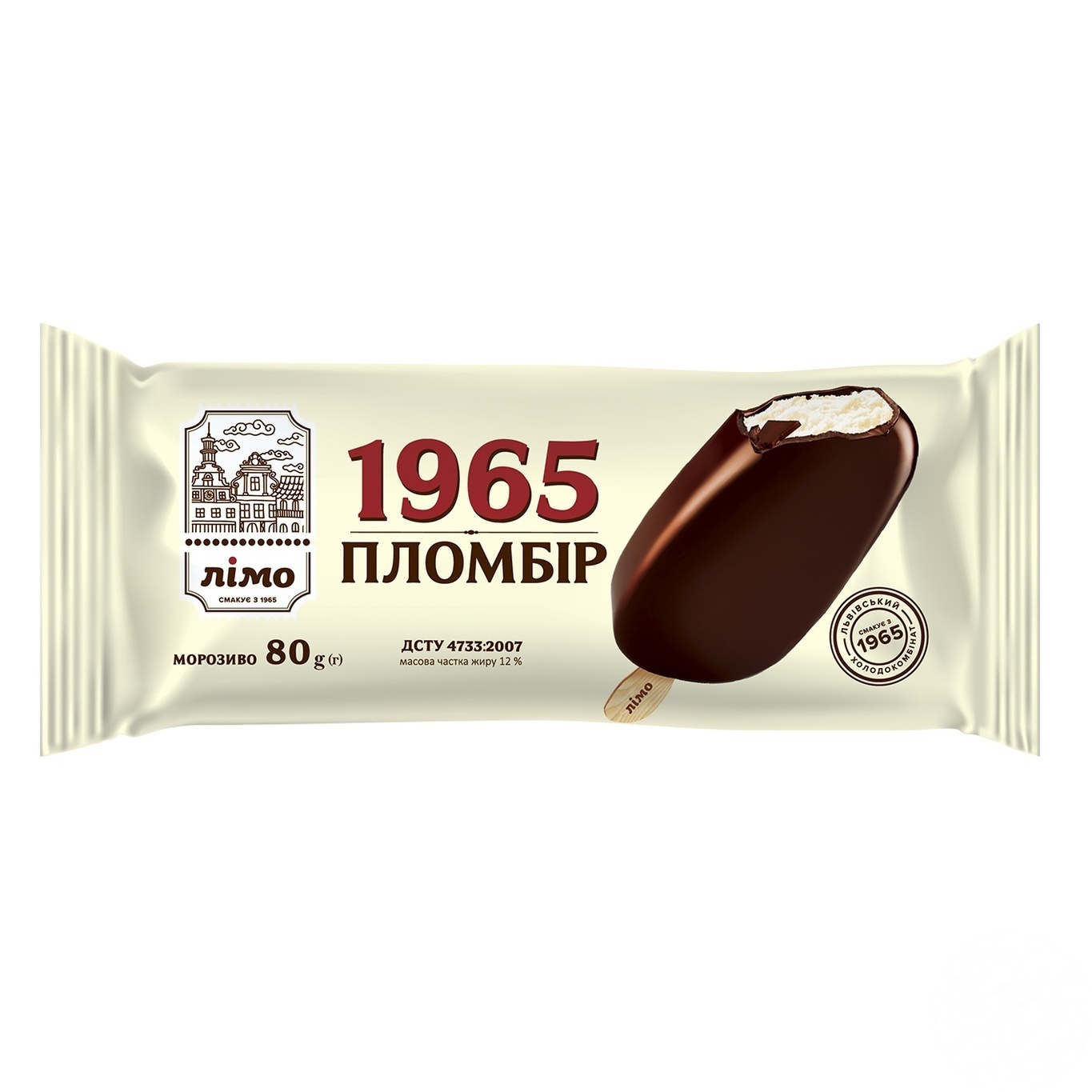 

Мороженое Лимо эскимо Пломбир 1965 в шоколадной глазури 100г