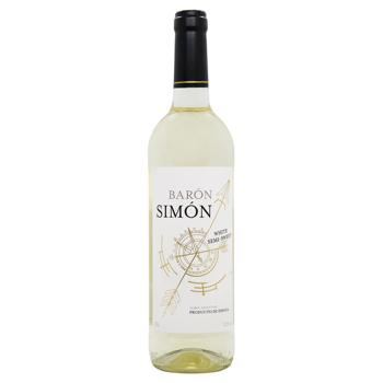 Baron Simon White Semi-Sweet Wine 11% 0.75l - buy, prices for ULTRAMARKET - photo 1