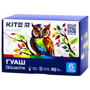 Гуаш Kite Classic 6 кольорів