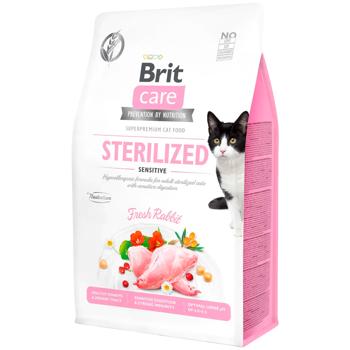 Корм сухий Brit Care Sterilized Sensitive з кроликом для стерилізованих котів з чутливим травленням 400г - купити, ціни на MasterZoo - фото 1