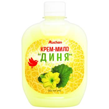 Крем-мило рідке Auchan Диня без дозатора 300мл - купити, ціни на Auchan - фото 1