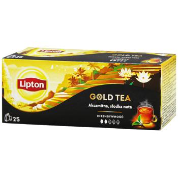 Чай черный Lipton Gold Tea 1,5г*25шт - купить, цены на КОСМОС - фото 1