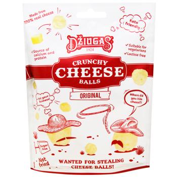 Кульки Dziugas з хрусткого, сушеного твердого сиру 40% 40г - купити, ціни на WINETIME - фото 1