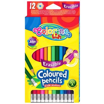 Карандаши цветные Colorino Erasable шестигранные 12 цветов - купить, цены на - фото 1