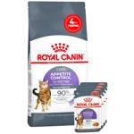 Набір корму Royal Canin Appetite Control для стерилізованих котів які випрошують корм cухий 2кг + вологий 4шт х 85г
