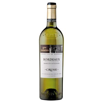 Cruse Bordeaux 6th Generation White Dry Wine 12% 0.75l - buy, prices for MegaMarket - photo 1