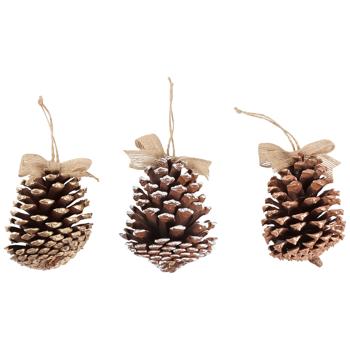Actuel Cone Christmas Tree Pendant 9cm in assortment - buy, prices for Auchan - photo 1