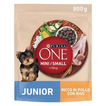 Корм сухой Purina One Junior с курицей и рисом для щенков малых пород 800г - купить, цены на MasterZoo - фото 5