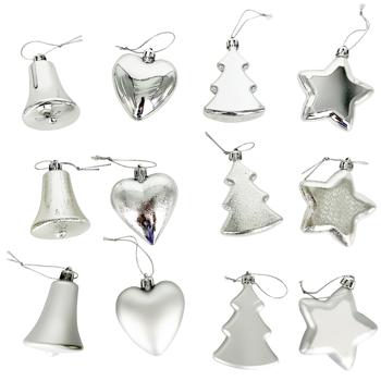 Actuel Christmas tree/Star/Bell/Heart Silver Christmas Tree Pendant 7-8cm - buy, prices for - photo 1