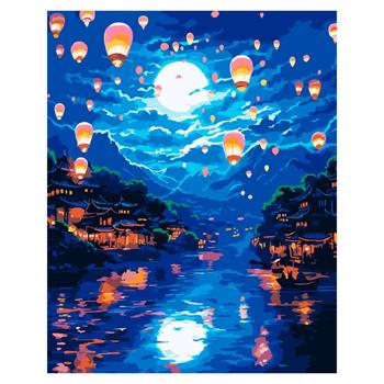 Набір для малювання Картина за номерами Повітряні кулі в нічному небі - купити, ціни на Grono - фото 1