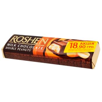 Roshen Double Peanuts Peanut Butter Bar 39g - buy, prices for Torba - photo 2