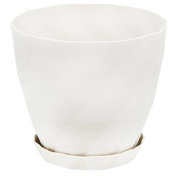 Crystal Beige Flower Pot with Stand 1.15l - buy, prices for MegaMarket - photo 1