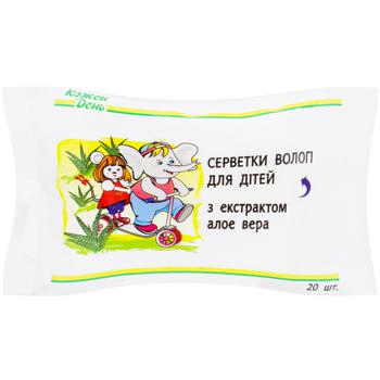 Kozhen Den Wet Wipes for Children with Aloe Vera Extract 20pcs - buy, prices for Auchan - photo 1