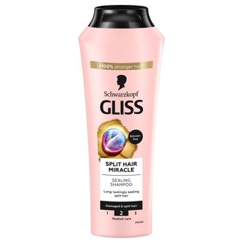 Шампунь Gliss Split Hair Miracle для пошкодженого волосся та посічених кінчиків 250мл Шампунь Gliss Split Hair Miracle для пошкодженого волосся та посічених кінчиків 250мл - купити, ціни на - фото 2