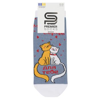 Шкарпетки жіночі Premier Socks Пухнастики про кохання середні р.23-25 - купити, ціни на NOVUS - фото 4
