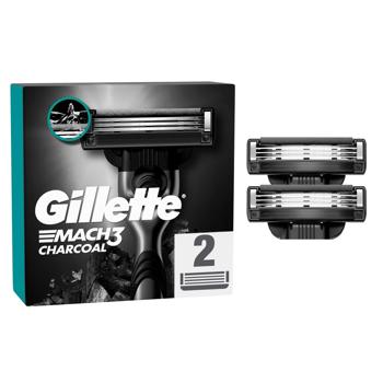 Gillette Mach3 Charcoal Replaceable Cassettes 2pcs - buy, prices for ULTRAMARKET - photo 1