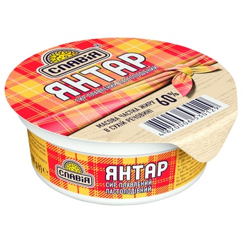 Processed cheese spread Slaviya Yantar 60% 100g - buy, prices for MegaMarket - photo 1