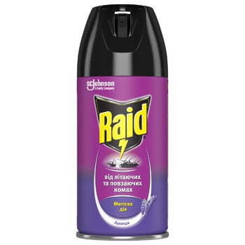 Raid Lavender Aerosol Against Flying and Crawling Insects 300ml - buy, prices for Auchan - photo 2