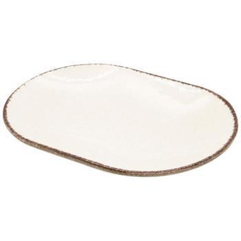 Kutahya Pearl Beige Oval Plate 24cm - buy, prices for METRO - photo 1