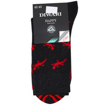 Diwari Happy Black Man's Socks Size 27 - buy, prices for MegaMarket - photo 1