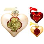Decoris Heart Pendant 8x4x8cm in assortment