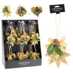 Подвеска Koopman хвоя и шишка бежевая 11см в ассортименте